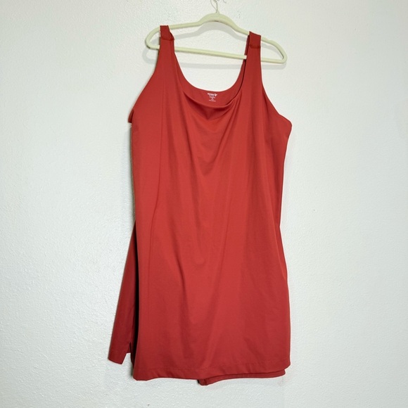 Old Navy Size 3X  Plus Powersoft Go Dry Mini Dress Orange Sienna Skort - Picture 2 of 7
